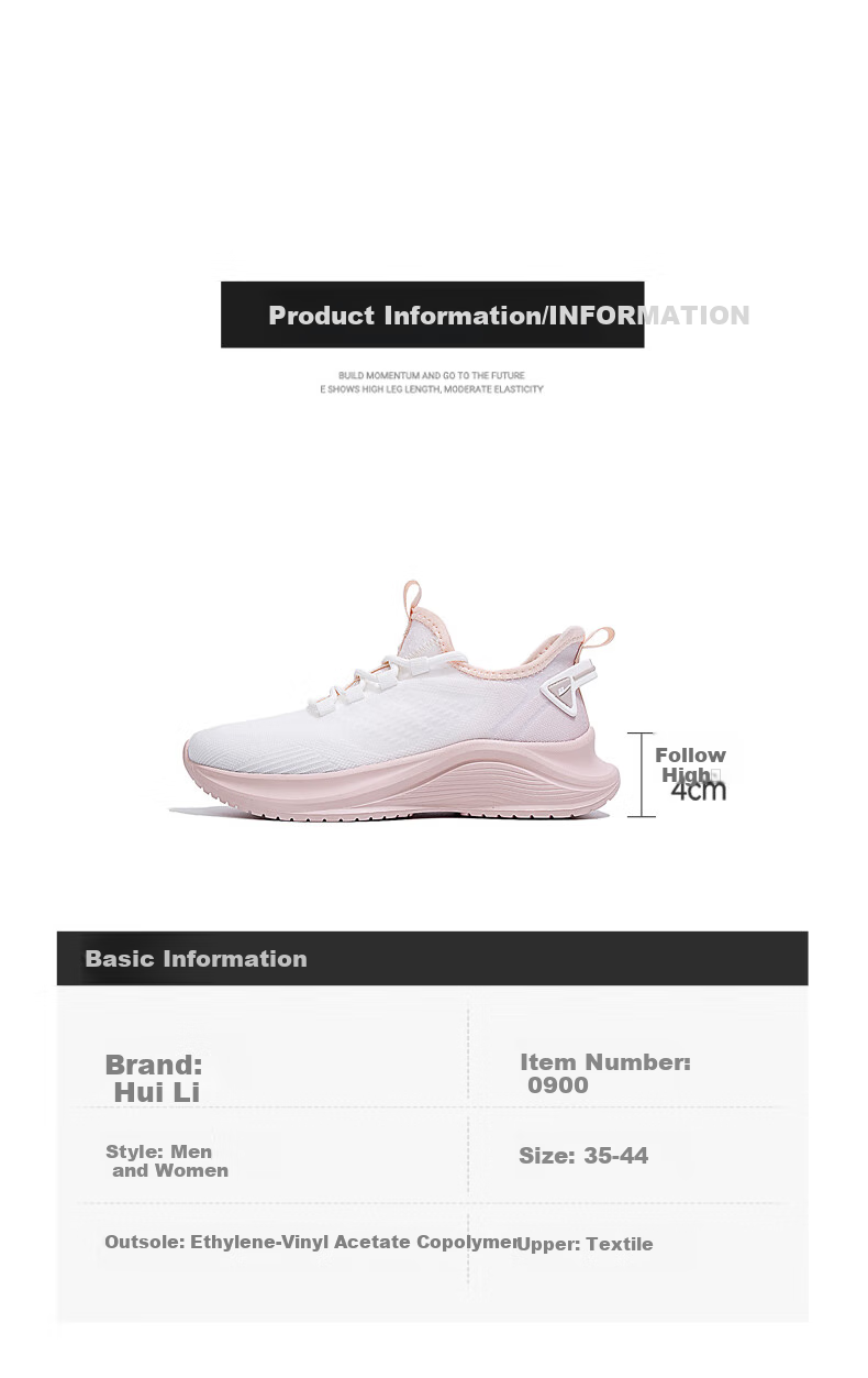 Huili Official Women's Shoes, Summer Sports Shoes for Women, 2026 New Lightweight Running Shoes, White And Pink, Size 38 3