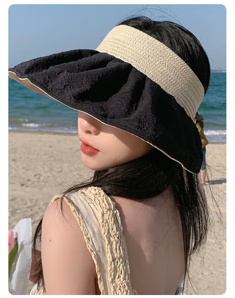 GLO-STORY Women's Shell Sunshade Hat UV Protection Face Covering Beach Cycling Open-Top Sun Hat MMZ914078 15