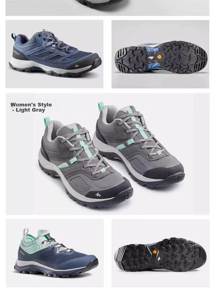 DECATHLON Hiking Shoes MH100 Men's Outdoor Sports Shoes, Wear-Resistant Lightweight Trekking Boots, Black And Gray, Size 45, 2938503 5