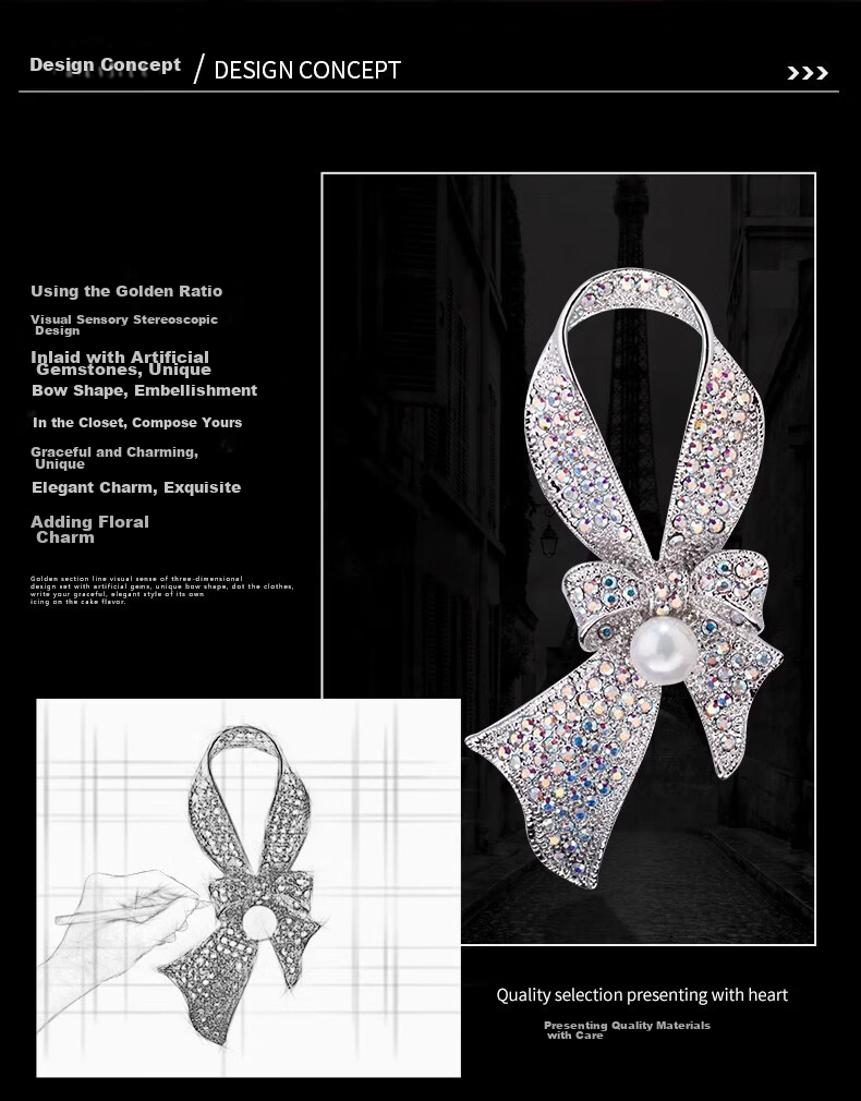Eternelle French Elegant And Timeless Brooch, Fashionable Versatile Corsage Accessory Lapel Pin Birthday Gift 2