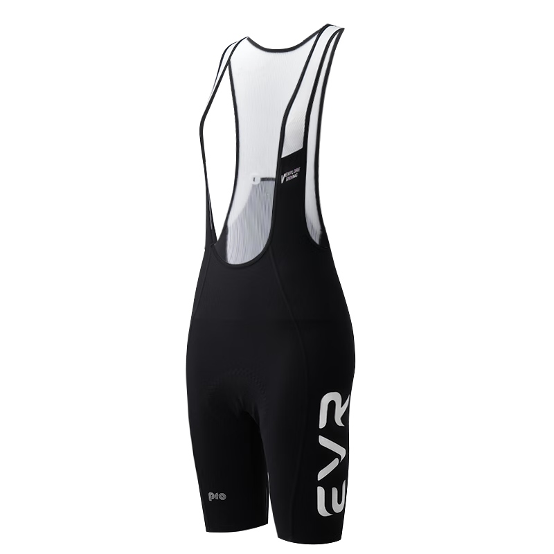 EVR Double Arrow Men's Summer Pro Cycling Bib Shorts High Elastic Breathable Black Silver Label 2XL