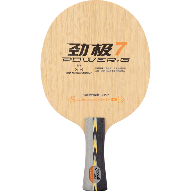 DHS Jinji 7 Table Tennis Blade 7-Ply Pure Wood 6/7 Star Quality Ping Pong Paddle DIY Set Shakehand Style