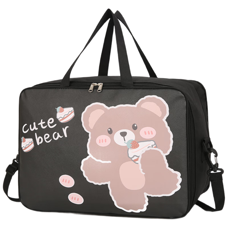 Lehuolvxing Handheld Luggage with Detachable Handle, Portable Canvas Storage Bag for Women, Suitable for Short Trips And Air Travel