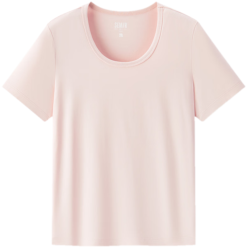 Semir Women's Short-Sleeve T-Shirt, Cropped Fit, Slimming Effect, Regular Shoulder, Inner Wear, Summer Cool Feel, Fitted Base Shirt, 109326100001