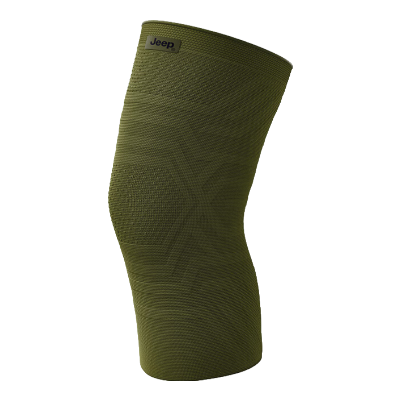JEEP Knee Pads for Sports, Men And Women, Basketball Impact Protection, Running Fitness Knee Support, Breathable Adult Round Machine Knitted Knee Pads, Dark Gray, Size M