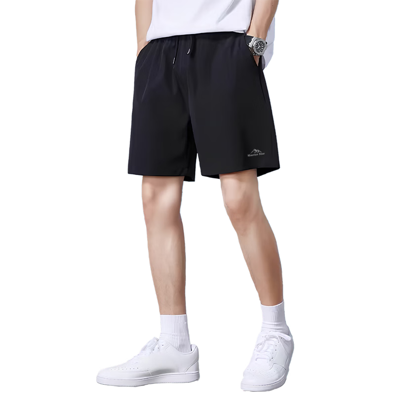 Huili Men's Sports Shorts, Ice Silk, Breathable And Thin for Summer, Loose-Fitting Casual Outdoor Quick-Dry Running Fitness Shorts