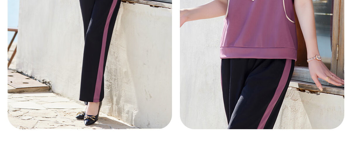 Yuzhaolin Mom Spring Sports Suit Middle-aged and Elderly Women's Long Sleeve Sportswear Two-piece Set Y51K051 18