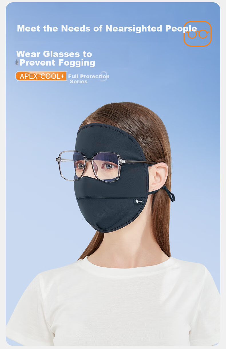 UV100 Sun Protection Face Mask, Spring And Summer Unisex UV-Resistant Sports Cycling Breathable Full Face Mask, 23501 Minimalist Gray 6