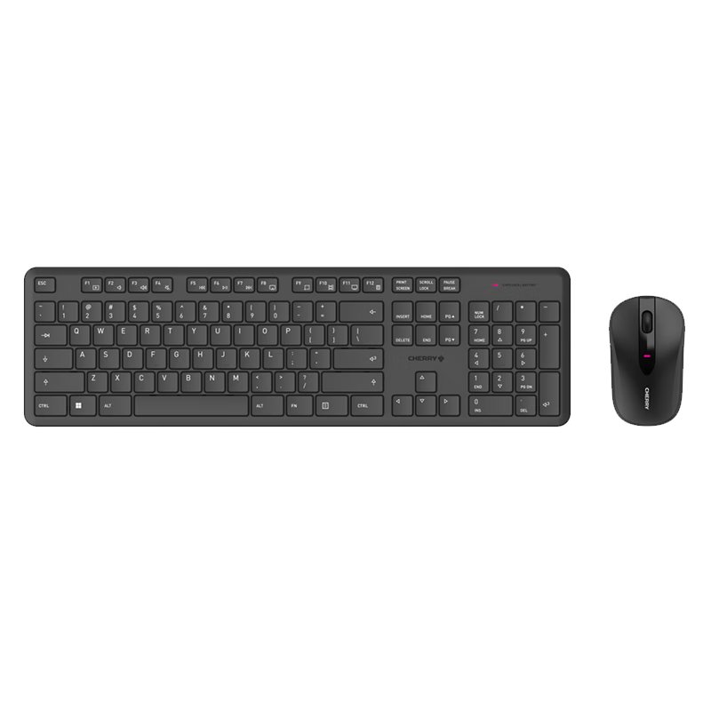 CHERRY DW2300 Wireless Keyboard And Mouse Combo, Keyboard And Mouse Second Generation Upgraded Version, Business Office Home Laptop External Full-Size Quiet Portable, Classic Black