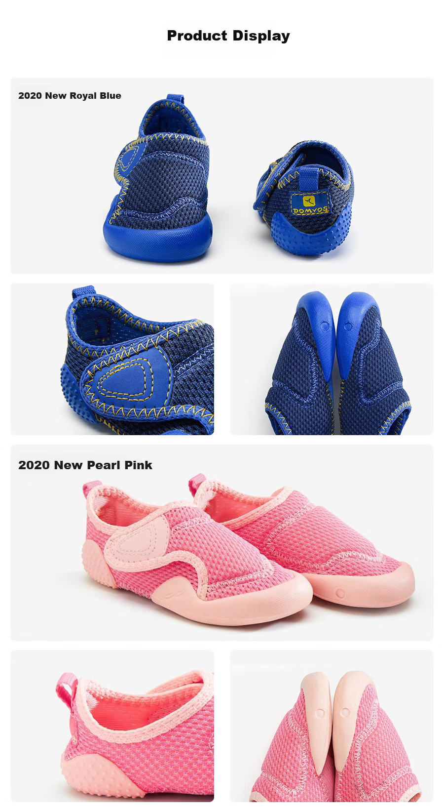DECATHLON Baby Spring Walking Shoes with Soft Soles for Indoor Use, GYMK Royal Blue - 2887438 3