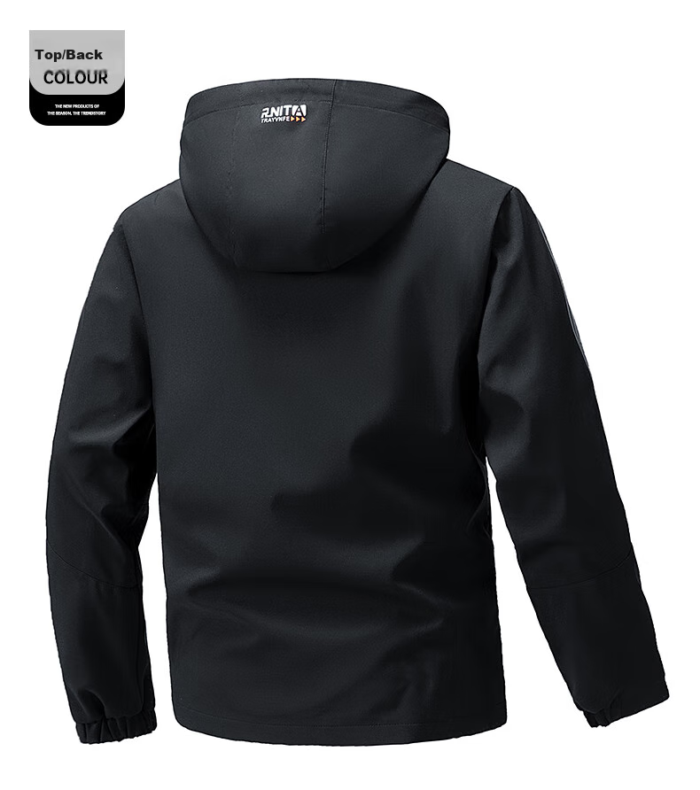JEEP SPIRIT Men's Spring And Autumn Set, Cardigan Jacket with Sports Pants, Outdoor Two-Piece Suit, Black, 2XL 9