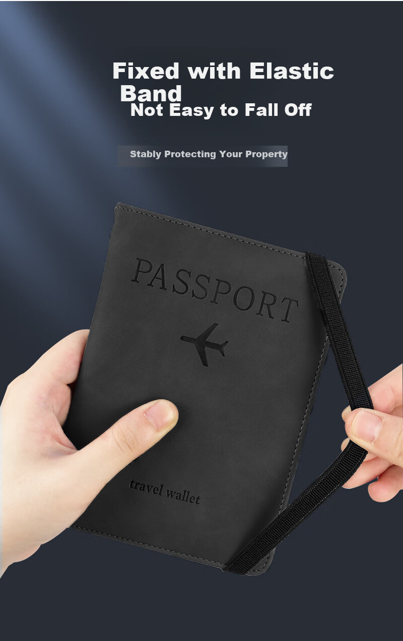 Yueyebing Travel Passport Holder, Storage Bag, Wallet, ID Anti-Theft Card Holder, Protective Case, Coin Purse, Bank Card Holder, Portable for International Travel 2