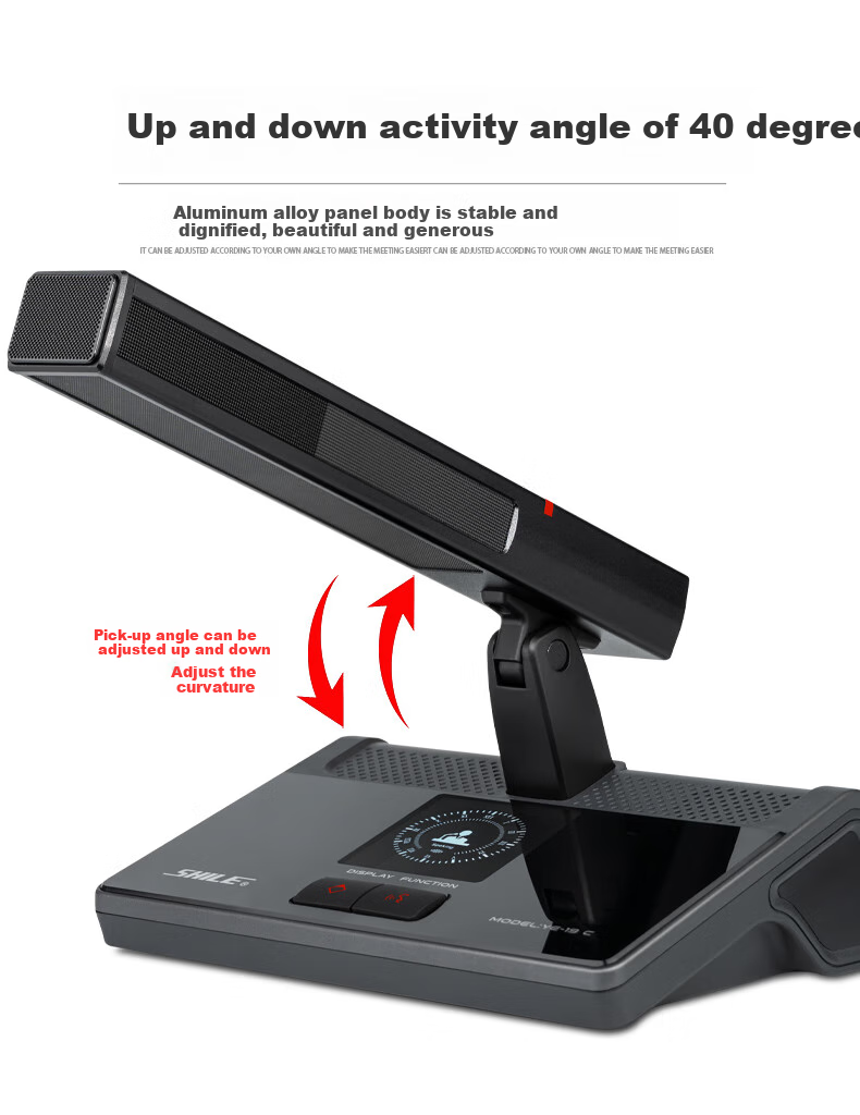 SHILE Professional Wired Handheld Microphone, Engineering Conference Microphone with 8-Core Network Cable, Large Conference Tabletop, Square Pole Microphone Represents One YE-19D 7