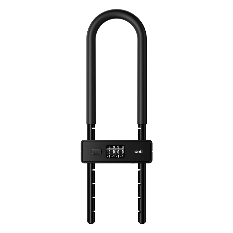 Deli Glass Door Lock, Mechanical U-Shaped Lock for Double Doors, U-Shaped Password Lock, Shop Glass Door Lock, Motorcycle Lock, Rust-Resistant, Cut-Resistant, Pick-Resistant Anti-Theft U-Shaped Lock AL183
