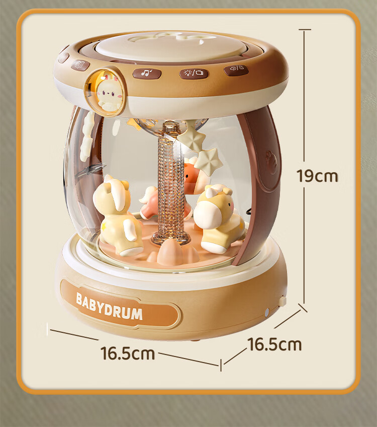 AoZhiJia Baby Toy, 0-1 Year Old Hand Drum, Early Education Enlightenment Storytelling Machine, Musical Pat Drum, Newborn Birthday Gift 7