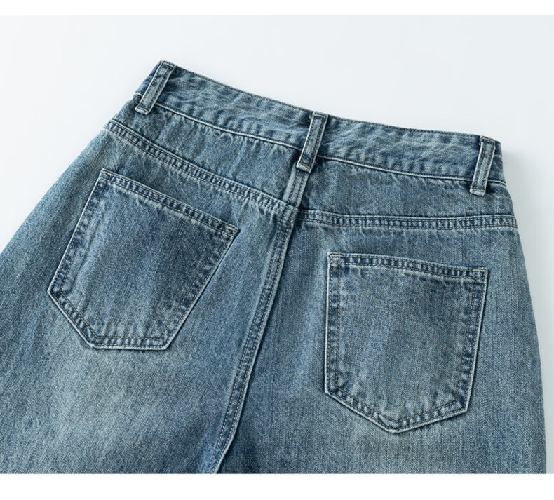 Langsha Narrow Fit Women's Jeans Spring Autumn 2026 New Wide Leg High Waist Loose Draped Slim Straight Floor-Length Pants 25