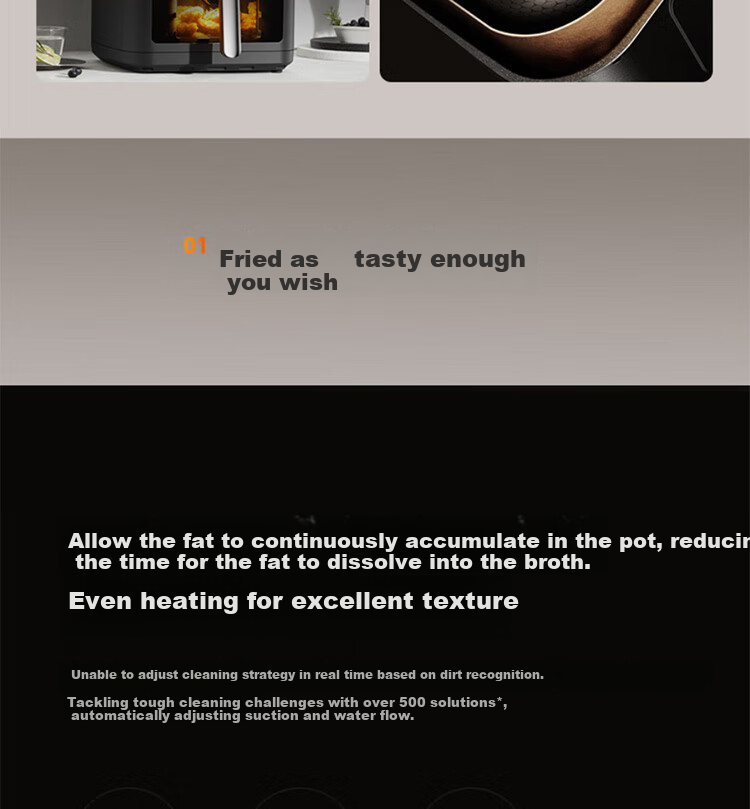 Joyoung Home 8L Air Fryer with No-Flip Design, Air Roasting Machine, All-Metal 3D Interior, Water-Filling Compartment, Oil-Free Low-Fat Electric Fryer KL80-V589 11