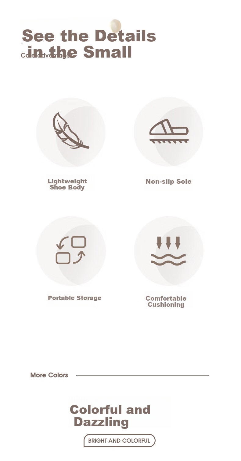 LETUO Summer Slippers for Women, Travel, Business Trips, Hotel Bathroom, Shower, Foldable, Portable, Outdoor Sandals for Me 2