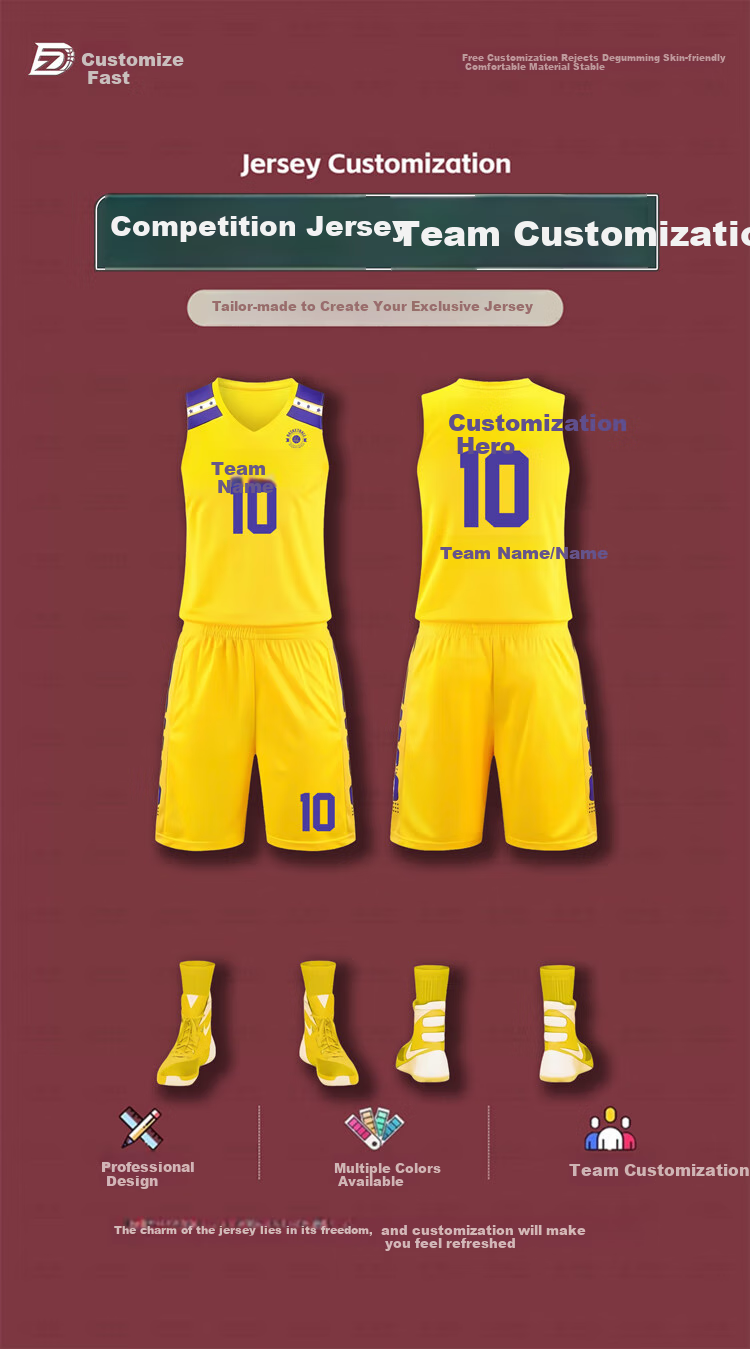 Dingzhixia Basketball Customized Sportswear Set, Training Jersey with Printed Text, DZXA115 White, Size 2XL 1