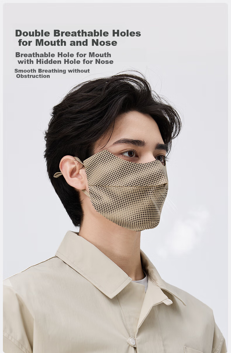 MISSION UV Ice Silk Sun Protection Face Mask for Men, Cycling, Hiking, Summer UV Protection, Sun-Shading, Breathable, Three-Dimensional Full-Face Sun Protection Face Mask 4