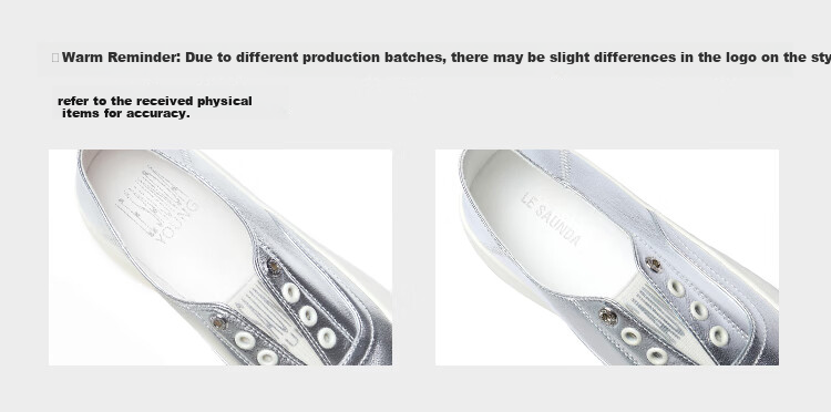 Le Saunda Shen Mengchen Same Style White Sneakers Slip-On Casual Shoes for Women with Premium Feel 39301 Off-White OWL Size 35 10