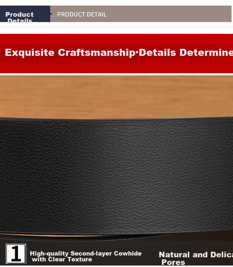 Viney Men's Belt, Cowhide Toothless Automatic Buckle Trouser Belt with Inner Buckle, Birthday Gift for Boyfriend, Husband, Father Or Dad 11