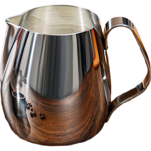 JD Jingzao 600ml Stainless Steel 304 Thickened Milk Frothing Pitcher with Spout for Latte Art Coffee Pot Starry Black