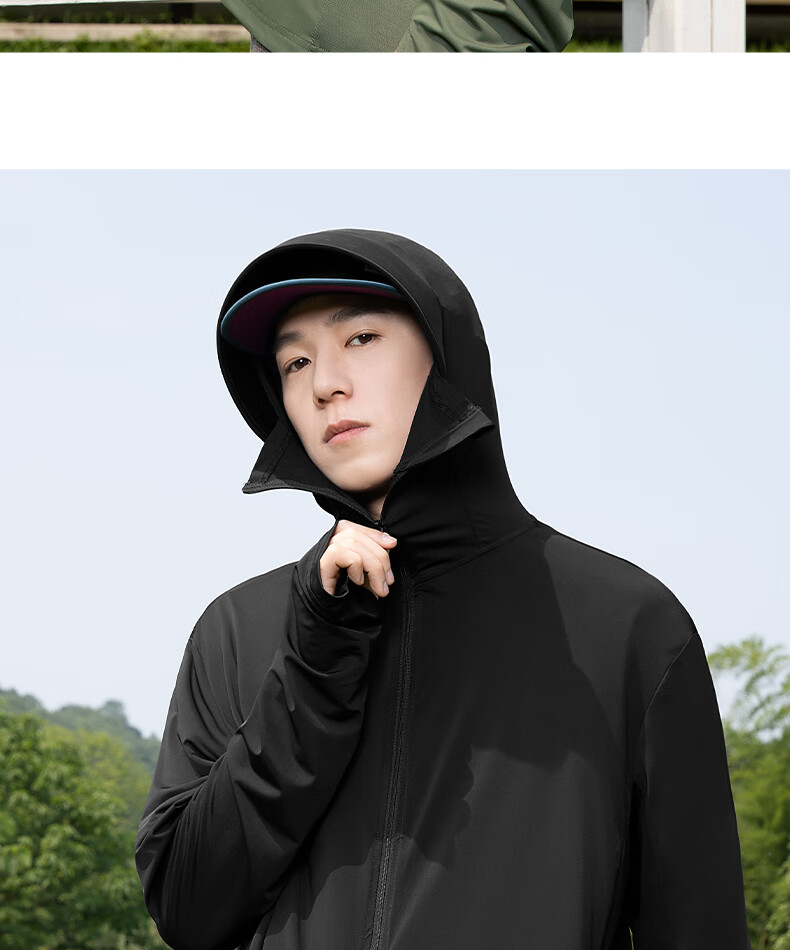 JEEP SPIRIT Men's High-End Ice Silk Cooling UV Protection Outdoor Fishing Quick-Dry Sun Protection Jacket 27