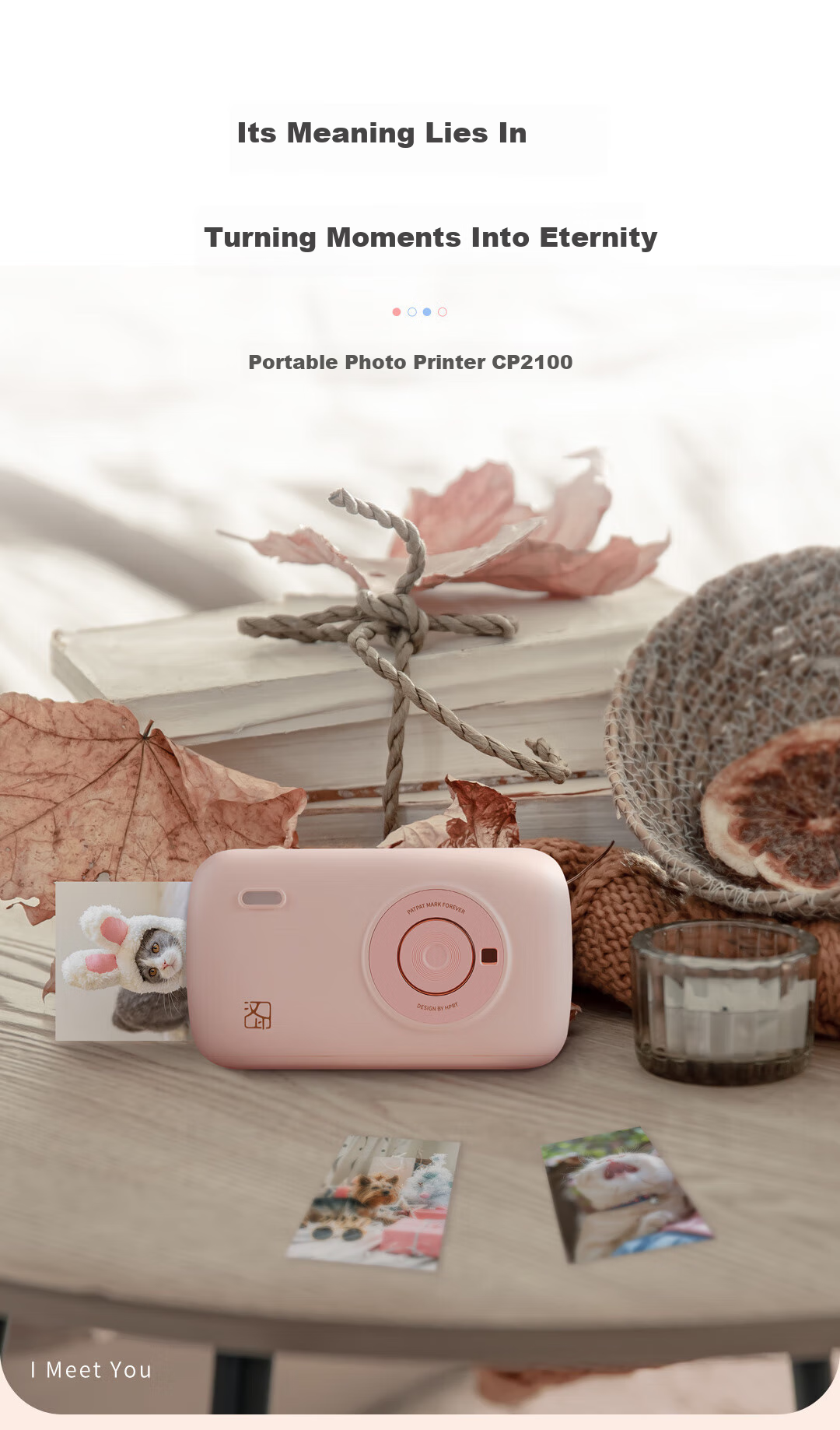 HPRT CP2100 Mobile Photo Printer Kit Instant Printing for Home And Portable Use Bluetooth Connection Student Children Women Birthday Holiday Gift Includes 30 Sheets of Photo Paper 1