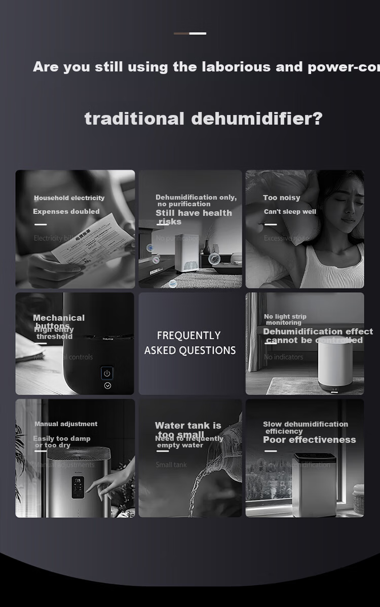 Haier Smart Dual-Frequency Dehumidifier [Xiaohonghua Set] Dual-Frequency Energy-Saving Low-Noise + Air Purification Moisture Absorption Clothes Drying Dehumidifying And Purification All-In Hu Nan Tian CF60-BJ1U1 2