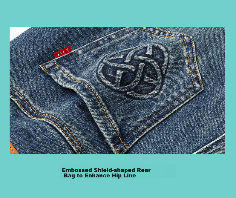ESE-Y Straight-Leg Jeans for Women, New Spring 2025 Style, Elastic Slimming for Petite Figures, Vintage Blue, Size 30 14