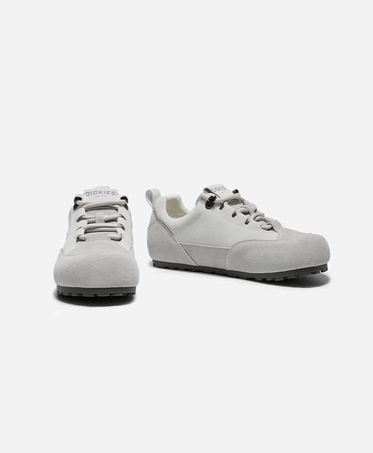 Dickies Women's Low-Top Casual Sneakers, Trendy Versatile Flat Shoes, Beige Gray, Size 36 6