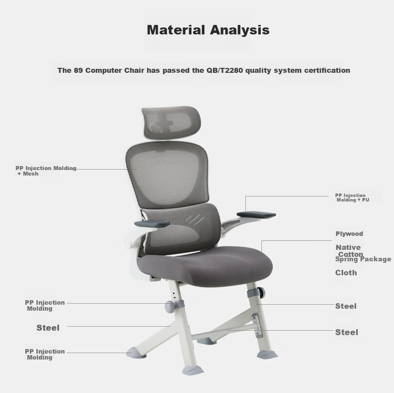 Bajiujian Y7F High School Student Learning Chair, Youth Ergonomic Seat, Biomechanics Office Chair 15