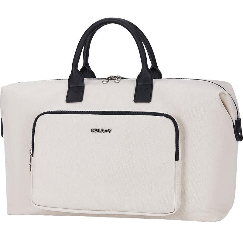 KALA·Y Large Capacity Travel Bag, Business Casual Handheld Luggage Bag CX3006, Oatmeal Gray, 23L