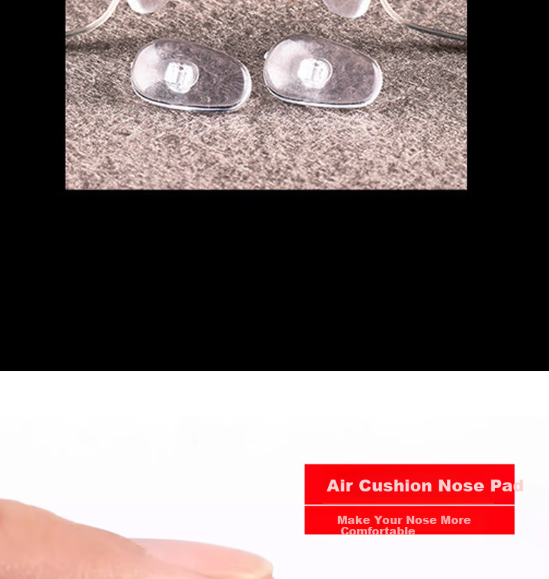 Boshide Glasses Nose Pads, Eyeglass Bridge Set, Silicone Airbag Non-Slip Accessories, One-Piece Package 12