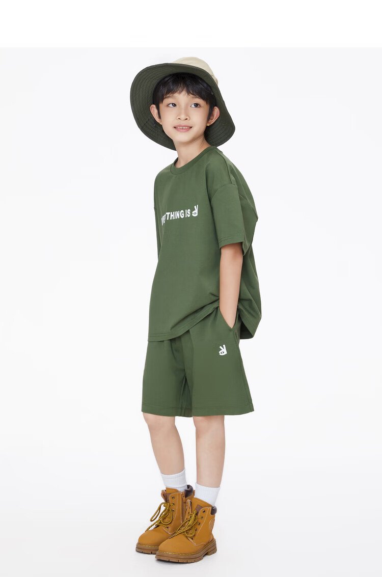 Annil [7A Antibacterial] Children's Short Sleeve T-Shirt, Parent-Child Outfit, Summer Moisture-Wicking Breathable Casual Top 16