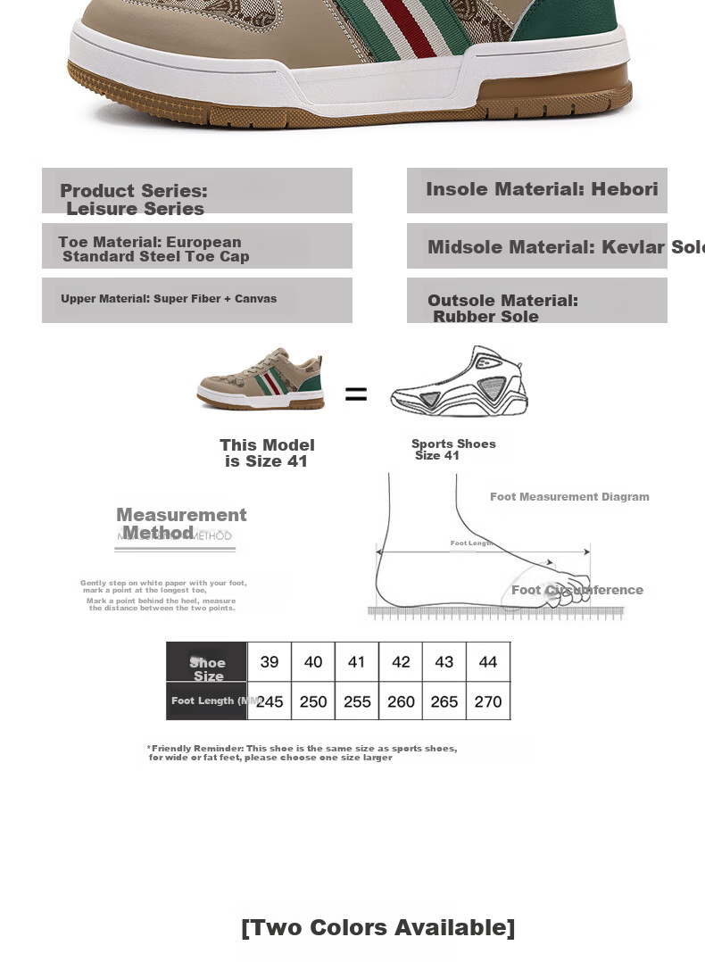 Fumeier Safety Shoes for Men, Steel Toe Cap, Puncture-Resistant, Comfortable, Lightweight, Wear-Resistant Work Boots F075BK Size 44 10