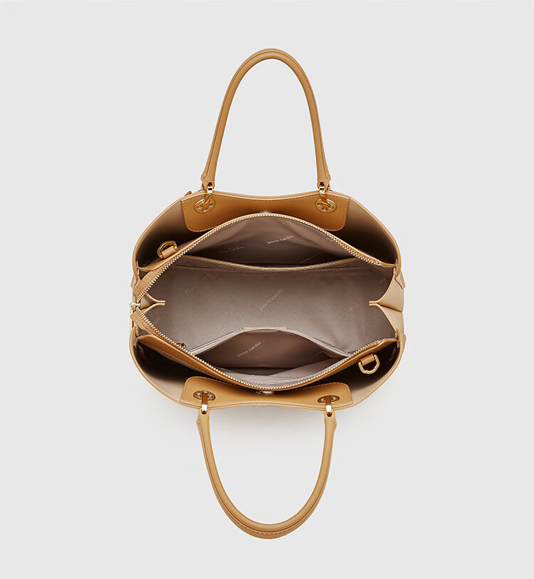 Pierre Cardin Women's Handbag, Tote Bag, Shoulder Bag, Crossbody Bag, Commuter Bag, Mom Bag, Holiday And Birthday Gift, Brown, with Free Gift Box 5