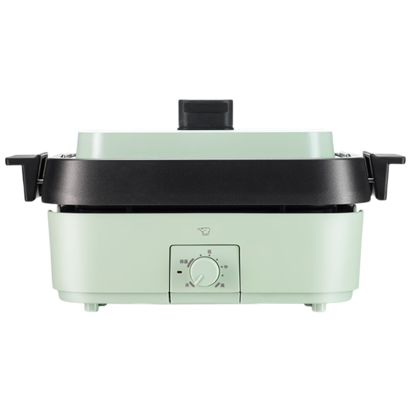ZO JIRUSHI Multi-Functional Pot, Suitable for Barbecue And Hot Pot, Non-Stick Electric Cooker, Constant Temperature Heating, Detachable And Easy to Clean, EJ-MAH20C (Light Green), Waterless Cooking
