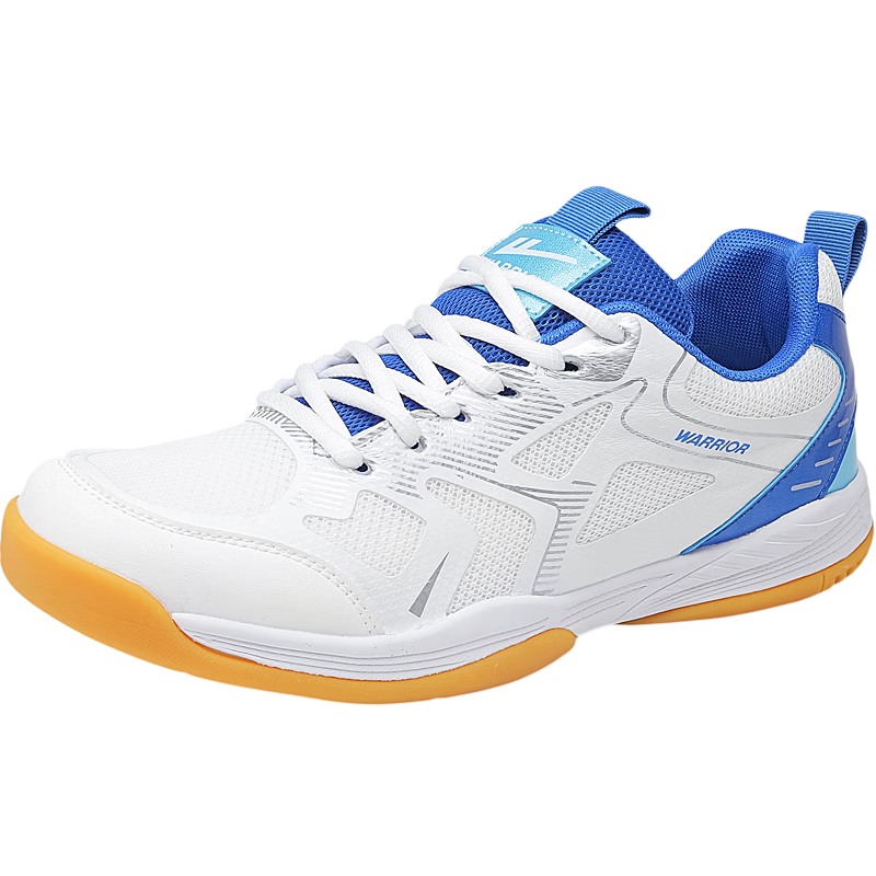 Warrior Badminton Shoes, Couples' Sports Shoes for Men, Wear-Resistant Shock-Absorbing Casual Shoes for Men, WXY(ZA)-4564, Beige Blue, Size 36
