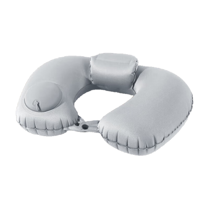 Baicaoyuan Inflatable U-Shaped Travel Pillow Portable Airplane Neck Pillow for Train and Flight Sleep Neck Support Cushion