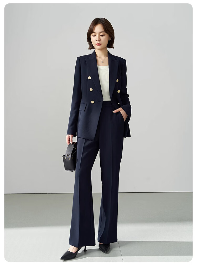 Bodexiaojie Women's High-End Suit Set for Commuting, Interviews, Professional Wear, Wrinkle-Resistant Business Blazer for Petite Figures 10