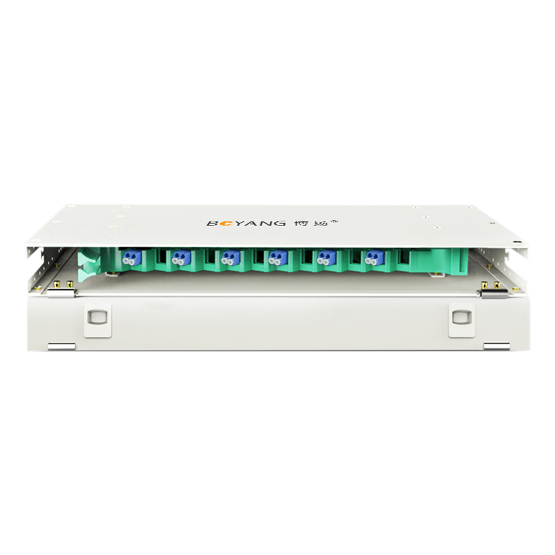 BOYANG 12-Port 12-Core ODF Fiber Distribution Frame/Subframe/Unit Fully Equipped LC Single-Mode Duplex Push-Pull Fiber Rack-Mounted Terminal Box BY-ODF-LC-12S