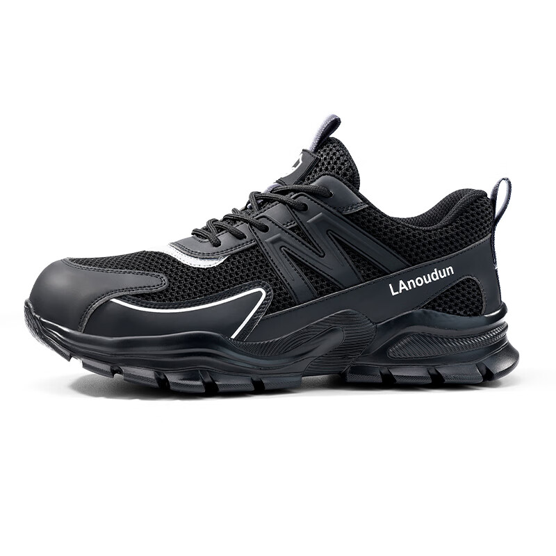 BlueOwl Shield Men's Ultra-Light Soft Sole Anti-Odor Anti-Smash Steel Toe Anti-Puncture Safety Work Shoes D213T Size 44