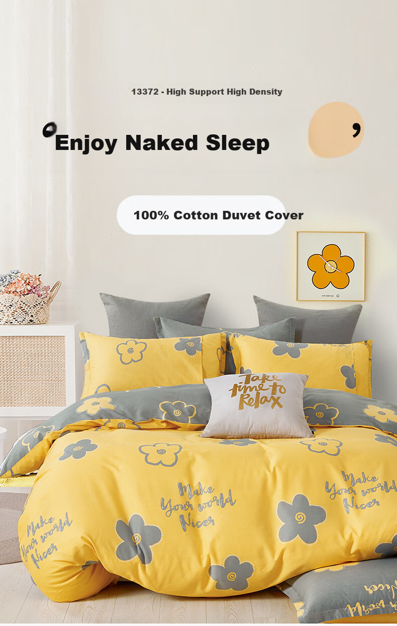 Mengshina Class A Pure Cotton Duvet Cover, Single Piece, Children's Bedding, Student Bedding, 150*200cm, Donut Shape 1
