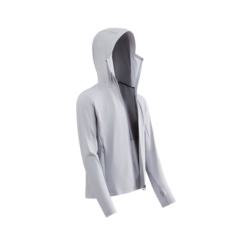 JD Original Sun Protection Clothing for Men, Ice Silk Cool-Feeling UV Protection Sunscreen Jacket for Men And Women, High-End Sun Protection Coat, Light Gray, M