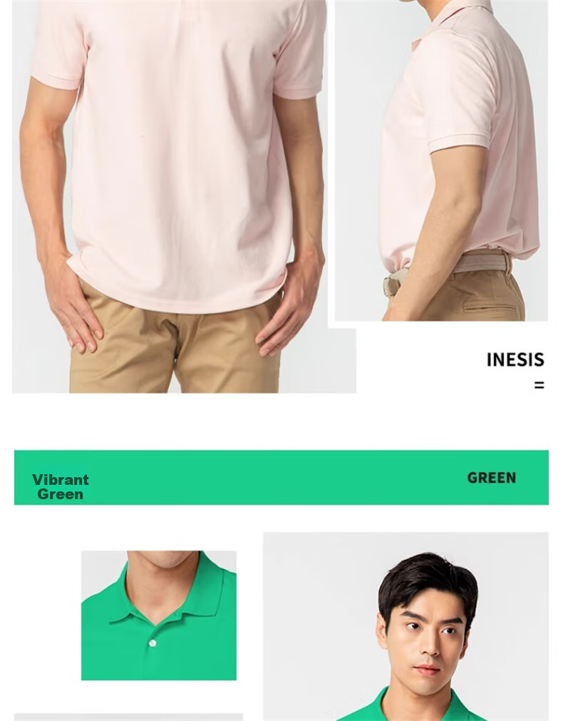 DECATHLON Polo Shirt Short Sleeve T-Shirt, Pure Cotton Breathable Solid Color Sports Shirt, 4216591 16