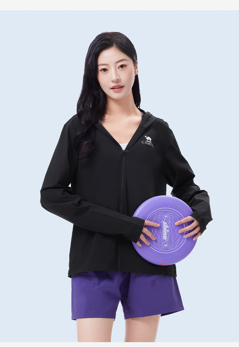 CAMEL 【Muyu】 2025 Spring New Original Yarn Sun Protection Jacket for Men and Women, Euro Style Ice Silk Quick-Dry Cooling Sun Protection Shirt XS 13