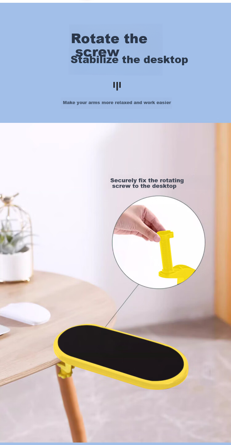 Youhuoda Computer Accessory Kit for Chassis, Office Desk, Hand Support Frame, Desktop Support Bracket, Elbow Rest, Wrist Guard, Mouse Pad, Wrist Rest, Arm Support, Computer Handrest Plate 5