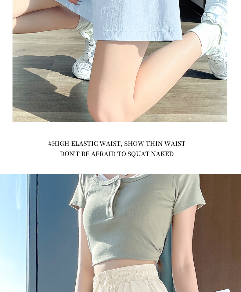 Warrior Women's Shorts 2026 New Summer Ice Silk Sun Protection Quick-Dry Slimming Mid-Length Loose Design Sports Pants 17